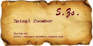 Spiegl Zsombor névjegykártya