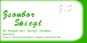 zsombor spiegl business card